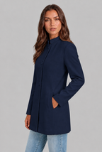 Tailored Coat with Button Front Audrey Calvero