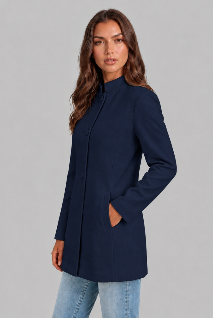 Tailored Coat with Button Front Audrey Calvero