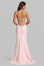 Autumn Wedding Guest Ruched Maxi Dress with Spaghetti Straps Audrey Calvero
