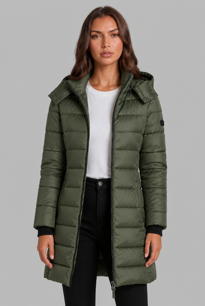 Quilted Hooded Puffer Coat Audrey Calvero
