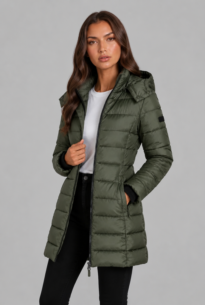 Quilted Hooded Puffer Coat Audrey Calvero