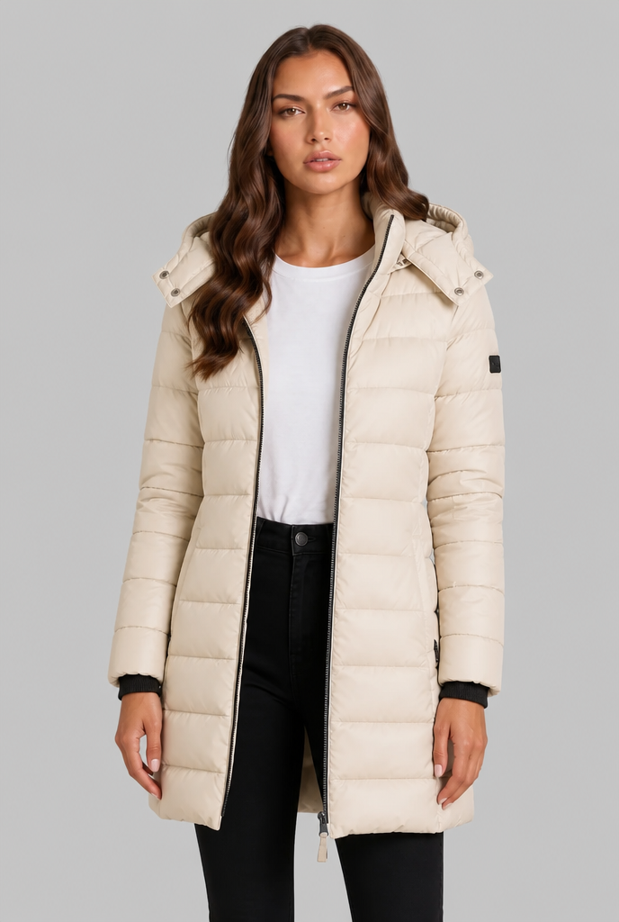 Quilted Hooded Puffer Coat Audrey Calvero