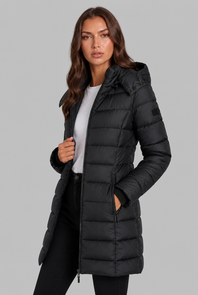 Quilted Hooded Puffer Coat Audrey Calvero