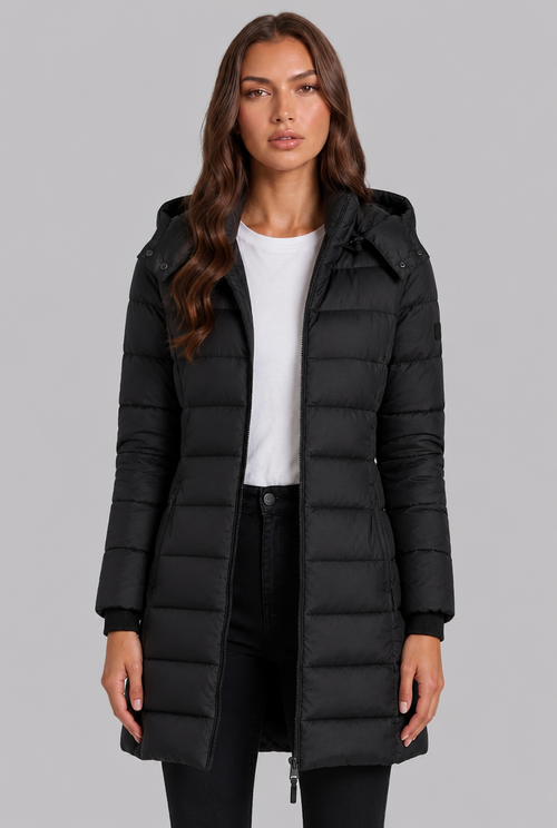 Quilted Hooded Puffer Coat Audrey Calvero
