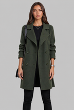 Double-Breasted Wool Coat with Belted Waist Audrey Calvero