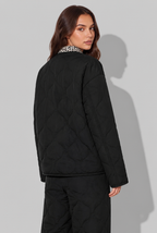 Quilted Jacket with Leopard Print Audrey Calvero