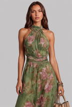 Women's Floral Halter Maxi Dress Audrey Calvero