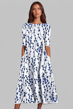 Floral Midi Dress with Pockets Audrey Calvero