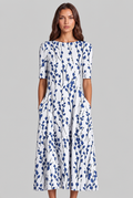 Floral Midi Dress with Pockets Audrey Calvero