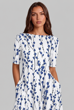 Floral Midi Dress with Pockets Audrey Calvero