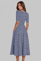 Floral Midi Dress with Pockets Audrey Calvero