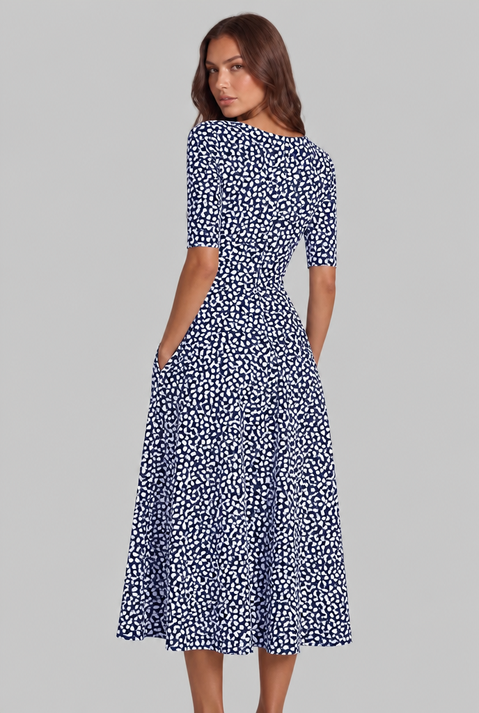 Floral Midi Dress with Pockets Audrey Calvero