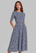 Floral Midi Dress with Pockets Audrey Calvero