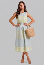 Gingham Midi Dress Audrey Calvero