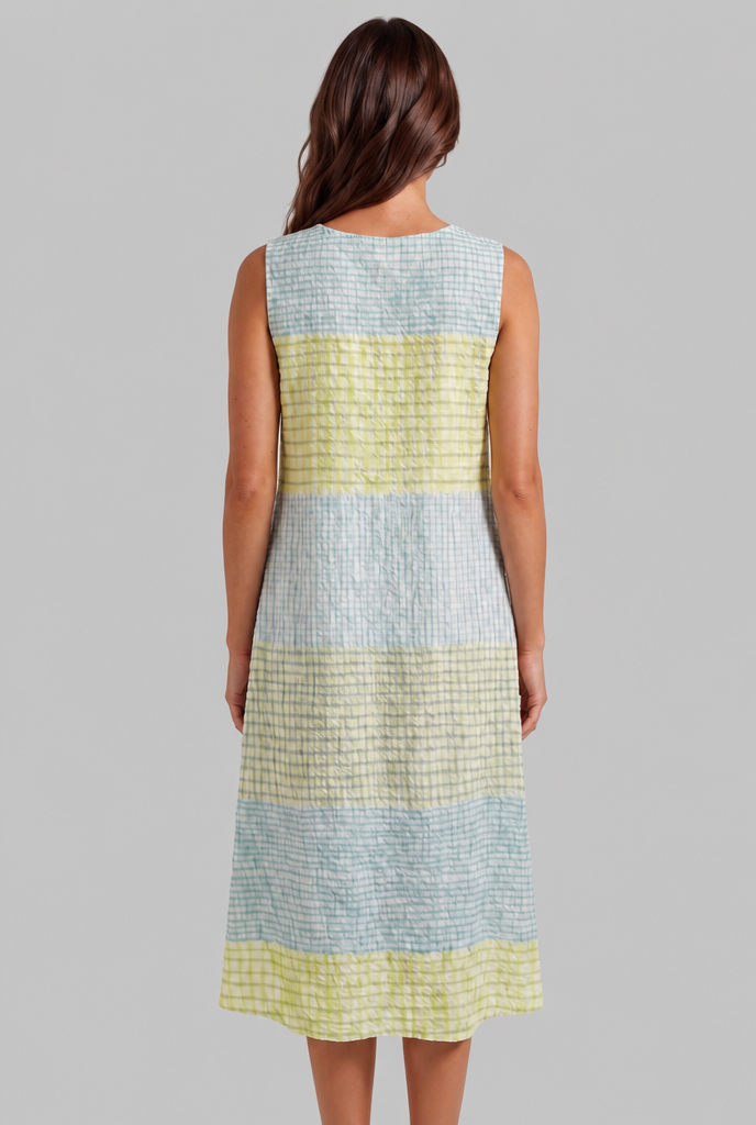 Gingham Midi Dress Audrey Calvero