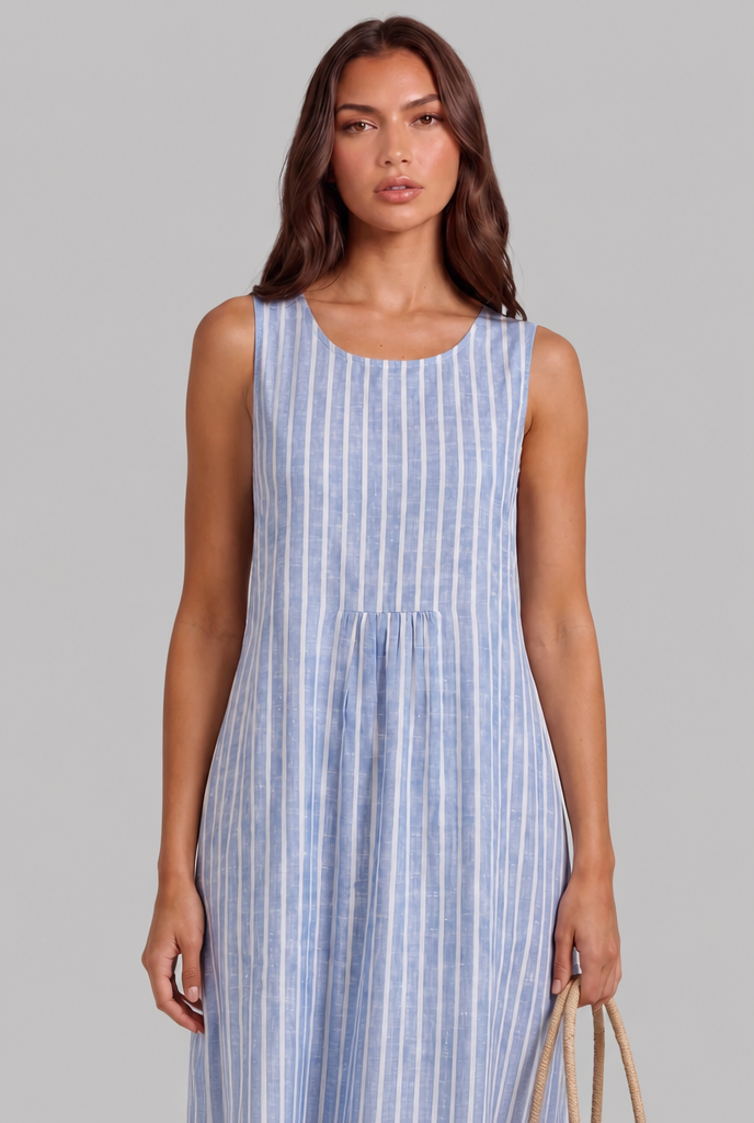 Gingham Midi Dress Audrey Calvero