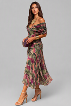 Women's Chiffon Maxi Dress with V-Neck Audrey Calvero