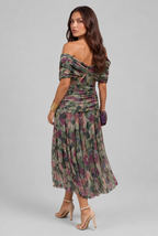 Women's Chiffon Maxi Dress with V-Neck Audrey Calvero
