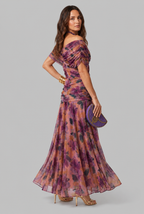 Women's Chiffon Maxi Dress with V-Neck Audrey Calvero