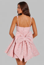 Sparkly Dazzling Bow Mini Dress Audrey Calvero