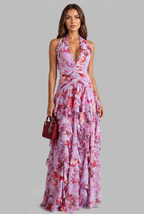 Floral Ruffle Maxi Dress Audrey Calvero