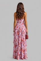 Floral Ruffle Maxi Dress Audrey Calvero