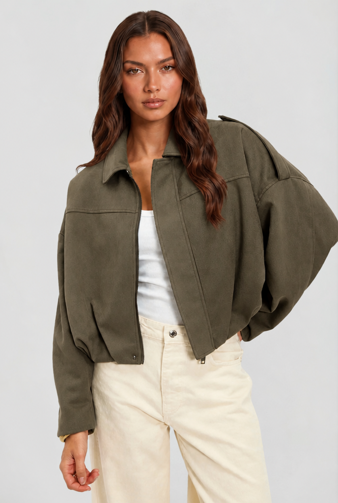 Oversized Suede Jacket Audrey Calvero