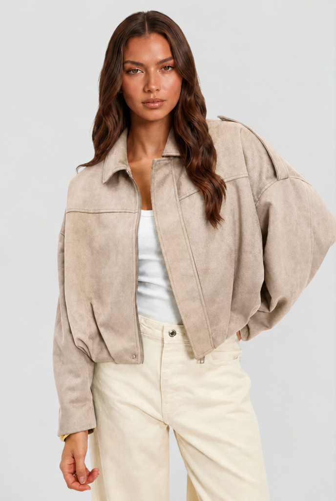 Oversized Suede Jacket Audrey Calvero