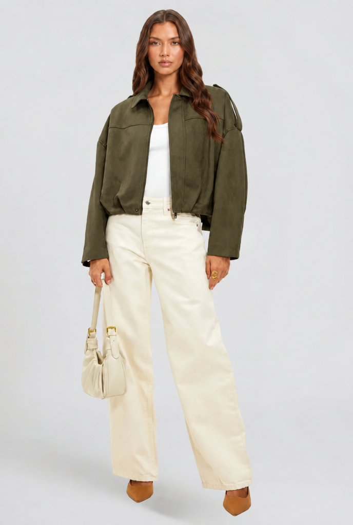 Oversized Suede Jacket Audrey Calvero