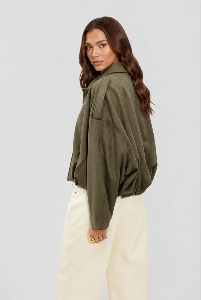 Oversized Suede Jacket Audrey Calvero