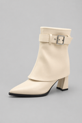 Pointed Toe Ankle Boots with Buckle Audrey Calvero