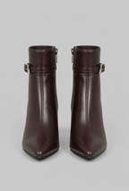 Pointed Toe Block Heel Ankle Boots Audrey Calvero