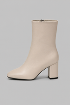 Square Toe Ankle Boots with Block Heel Audrey Calvero