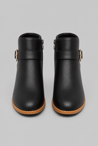 Buckle Detail Ankle Boots with Zip Audrey Calvero