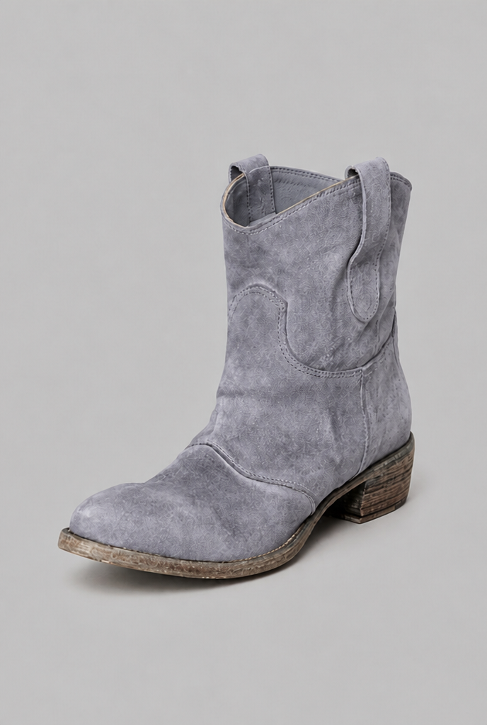 Western Suede Ankle Boots Audrey Calvero