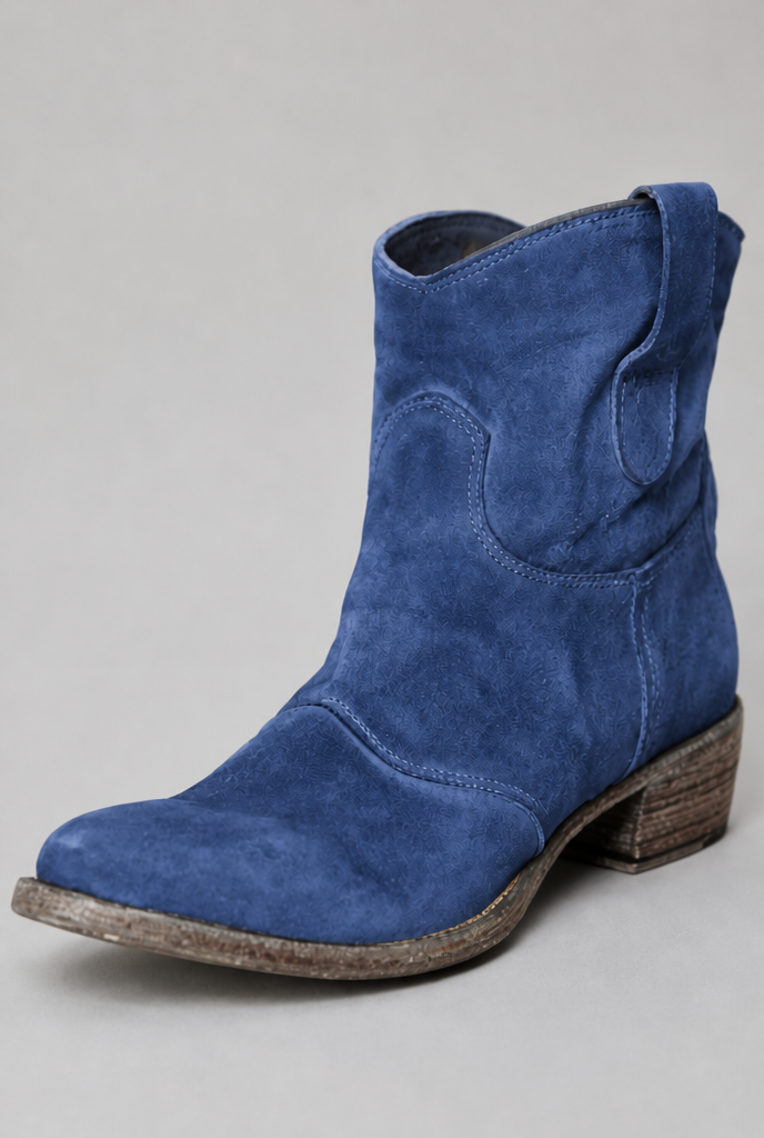 Western Suede Ankle Boots Audrey Calvero