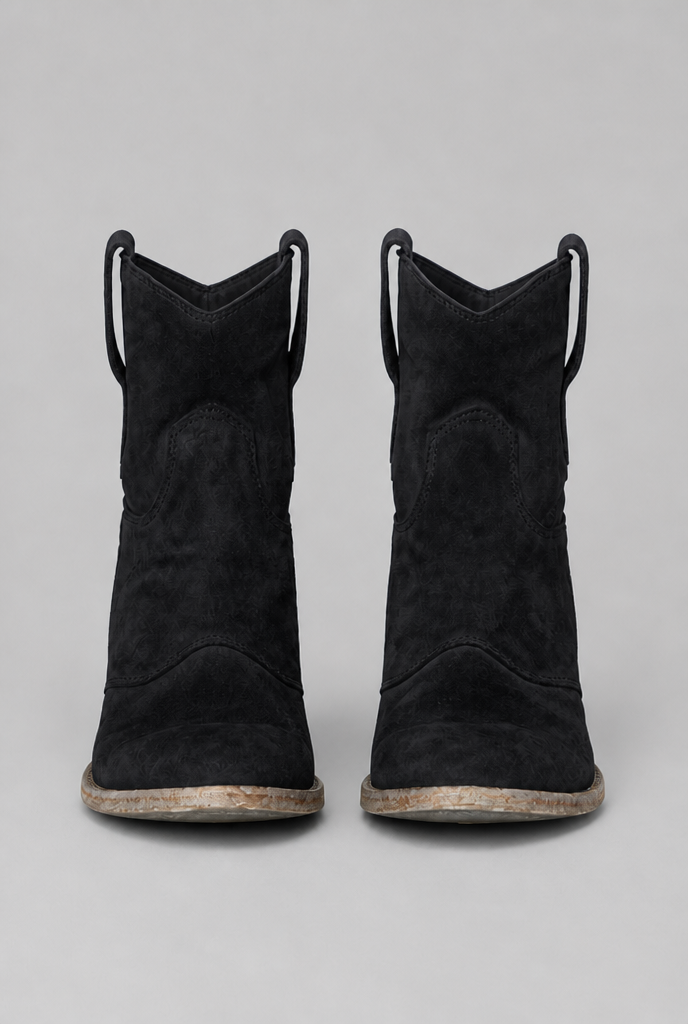 Western Suede Ankle Boots Audrey Calvero