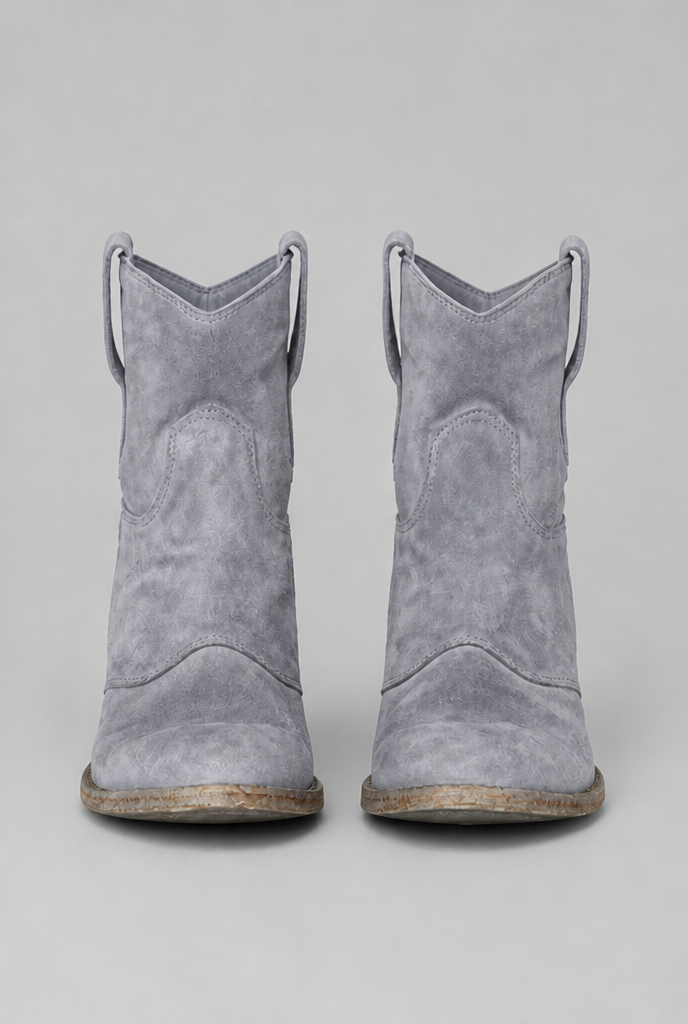 Western Suede Ankle Boots Audrey Calvero