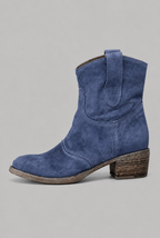 Western Suede Ankle Boots Audrey Calvero