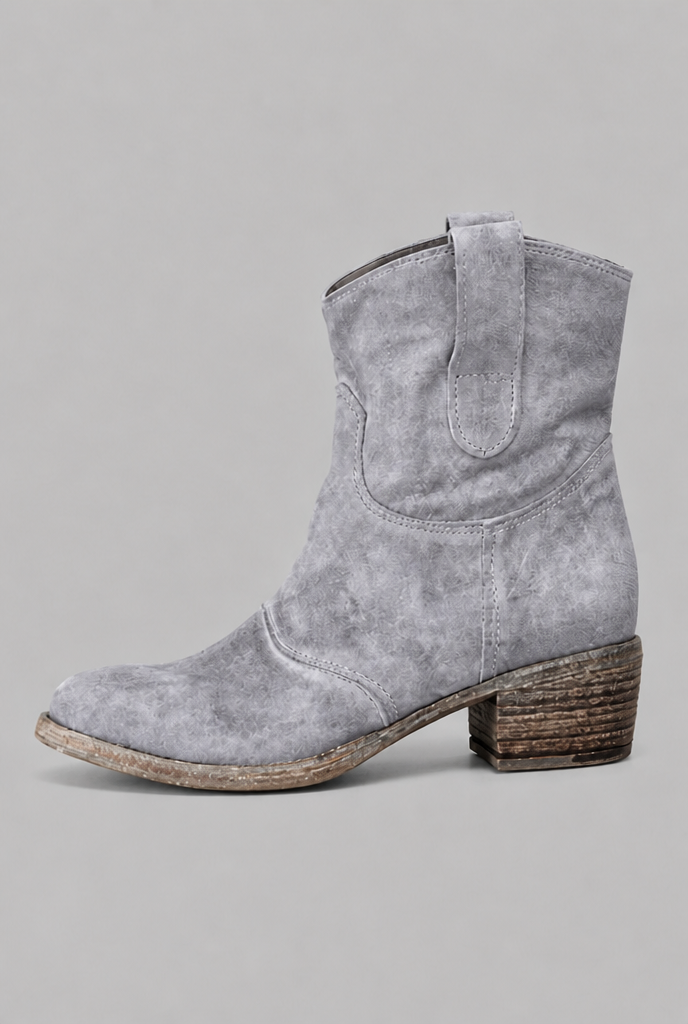 Western Suede Ankle Boots Audrey Calvero