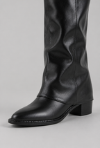 Slouchy Knee High Leather Boots Audrey Calvero