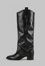 Slouchy Knee High Leather Boots Audrey Calvero