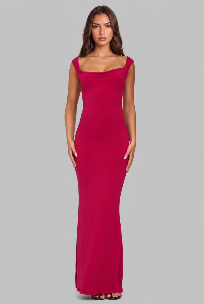 Christmas Dress with Open Back Bow Audrey Calvero
