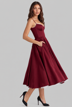 Wedding Guest Midi Dress Audrey Calvero