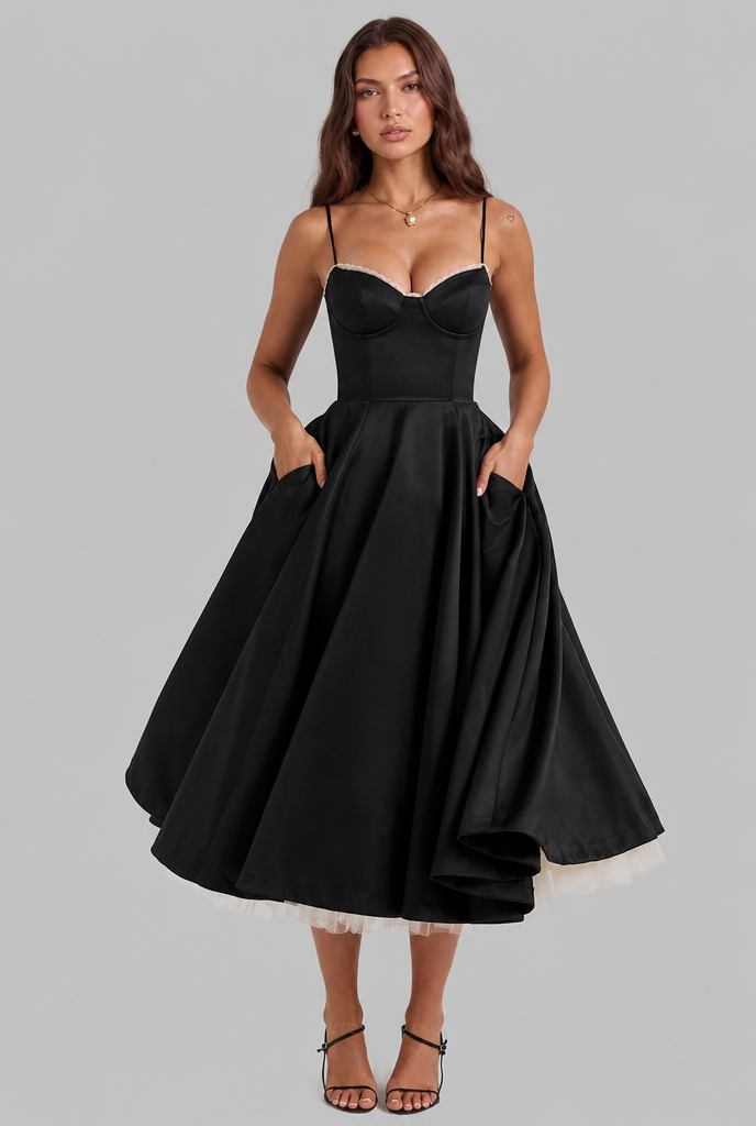 Wedding Guest Midi Dress Audrey Calvero