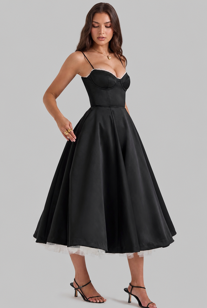 Wedding Guest Midi Dress Audrey Calvero