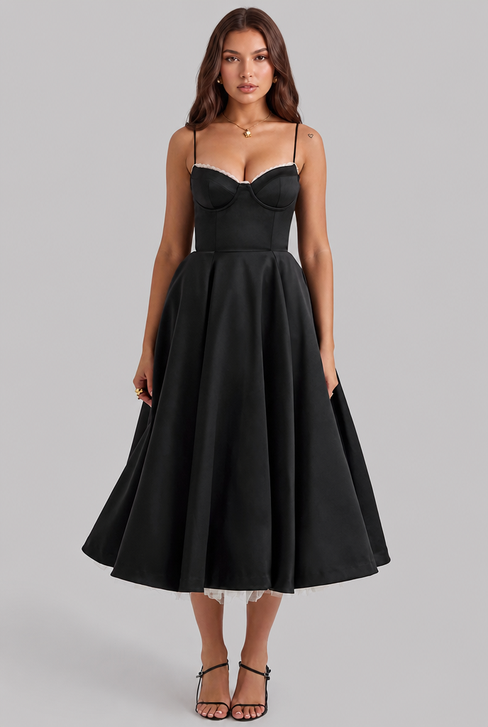 Wedding Guest Midi Dress Audrey Calvero