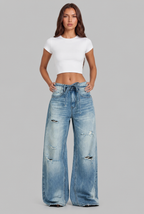 Ripped Wide Leg Jeans Audrey Calvero