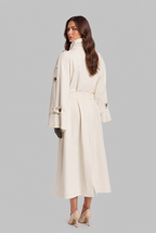 Trench Coat with Funnel Neck Collar Audrey Calvero