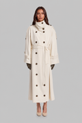 Trench Coat with Funnel Neck Collar Audrey Calvero